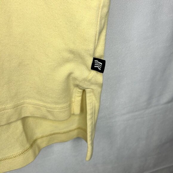 Adidas Men's Solid Yellow Short Sleeve 80's Two Ply Stretch Polo Size M - Picture 4 of 7